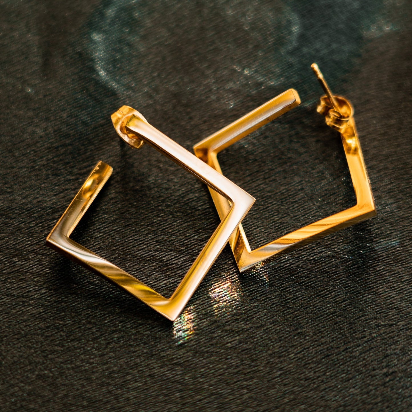 Cash Box Square Earrings