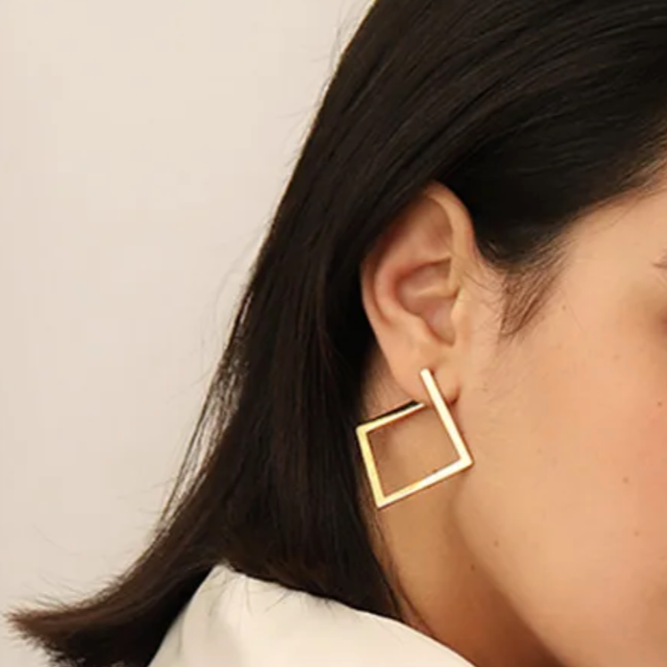 Cash Box Square Earrings