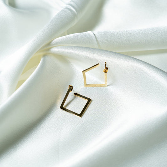 Cash Box Square Earrings