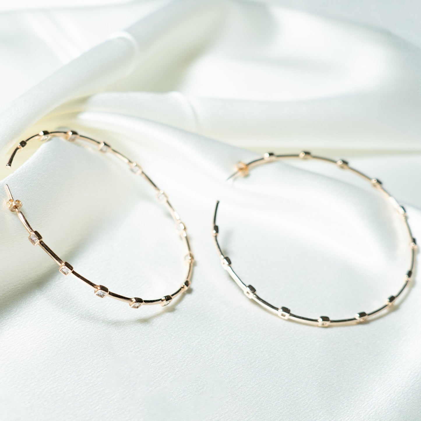 Valerie Studded Large Hoops