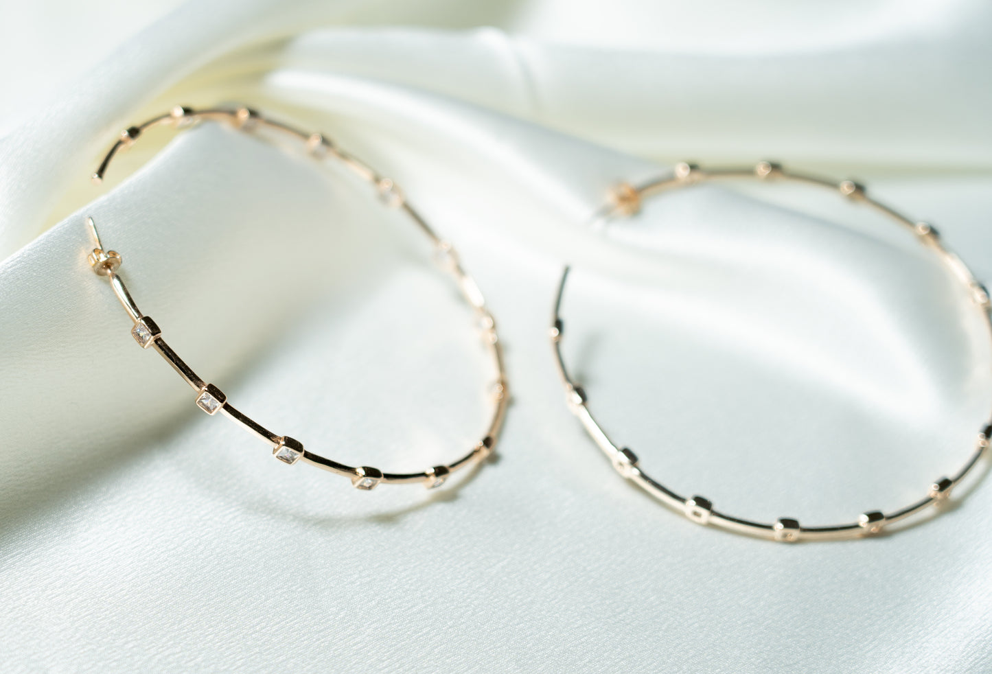 Valerie Studded Large Hoops