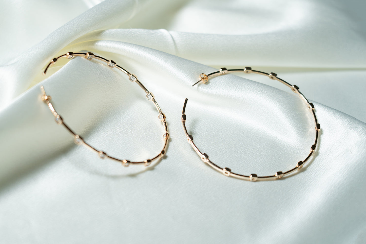 Valerie Studded Large Hoops